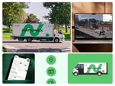 Nationex - branding branding car delivery electric graphic design logo logodesign mobile transport transportation ui website