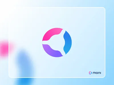 Abstract Circular Motion For Fintech Modern, Moni Logo Design abstract brand identity circle circular colorful digital financial fintech gradient icon logo logo design logomark minimalist modern motion saas startup symbol tech