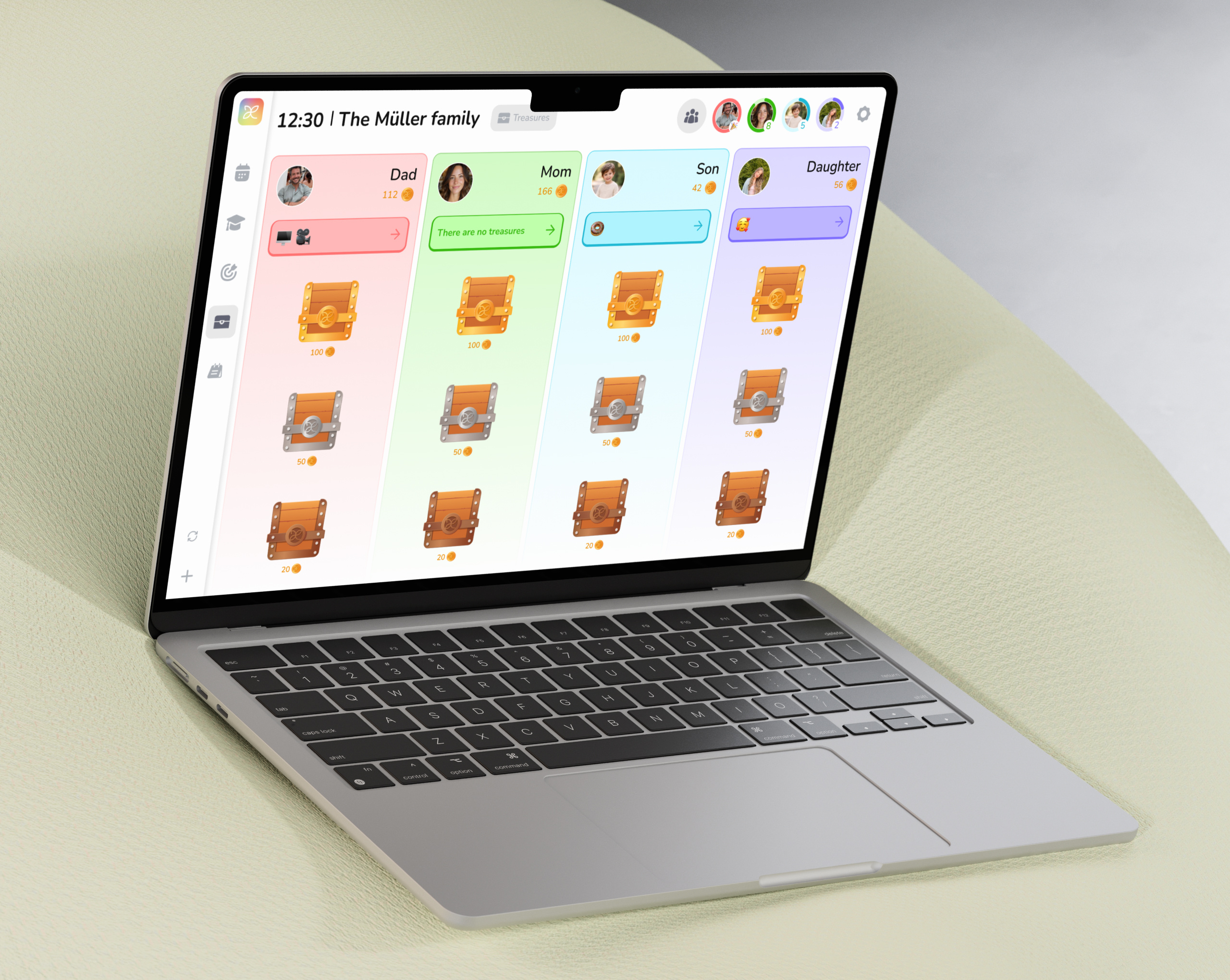 Daely — Treasure Screen Redesign (SaaS)