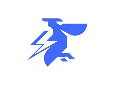 Pelican Lightning Logo animal logo bird logo branding design graphic design illustration lightning logo logo pelican logo thunder logo thunder pelican logo vector