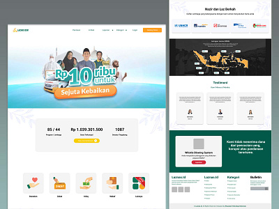 UI Web Laznas Donation company donation graphic design infaq sodaqoh ui uiux ux wakaf web website zakat