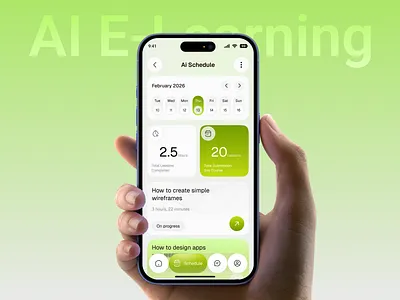 Learnify – AI E-Learning App Design Schedule Page aiapp appdesign creativeui dashboarddesign dribbbleshot edtech educationapp educationui elearningapp figmadesign interactiondesign learningapp learningplatform mobileappdesign modernui productdesign schedulepage uidesign uiux uxdesign