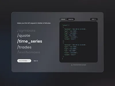 Endpoint explorer with JSON preview animation branding design graphic design illustration ui ux web
