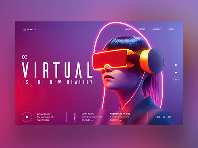 Virtual Is The New Reality design graphic design nft nft artwork photography ui ui design ux ux design virtual reality vr web design