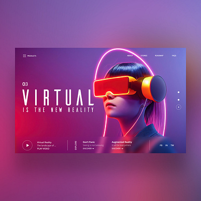 Virtual Is The New Reality design graphic design nft nft artwork photography ui ui design ux ux design virtual reality vr web design