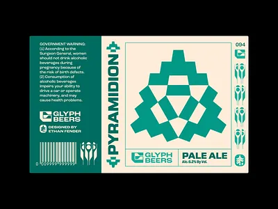 Glyph Beer 94 architecture aztec beer beer label emblem glyph icon label design lego logo mayan native art nature packaging pale ale primitive art seal symbol