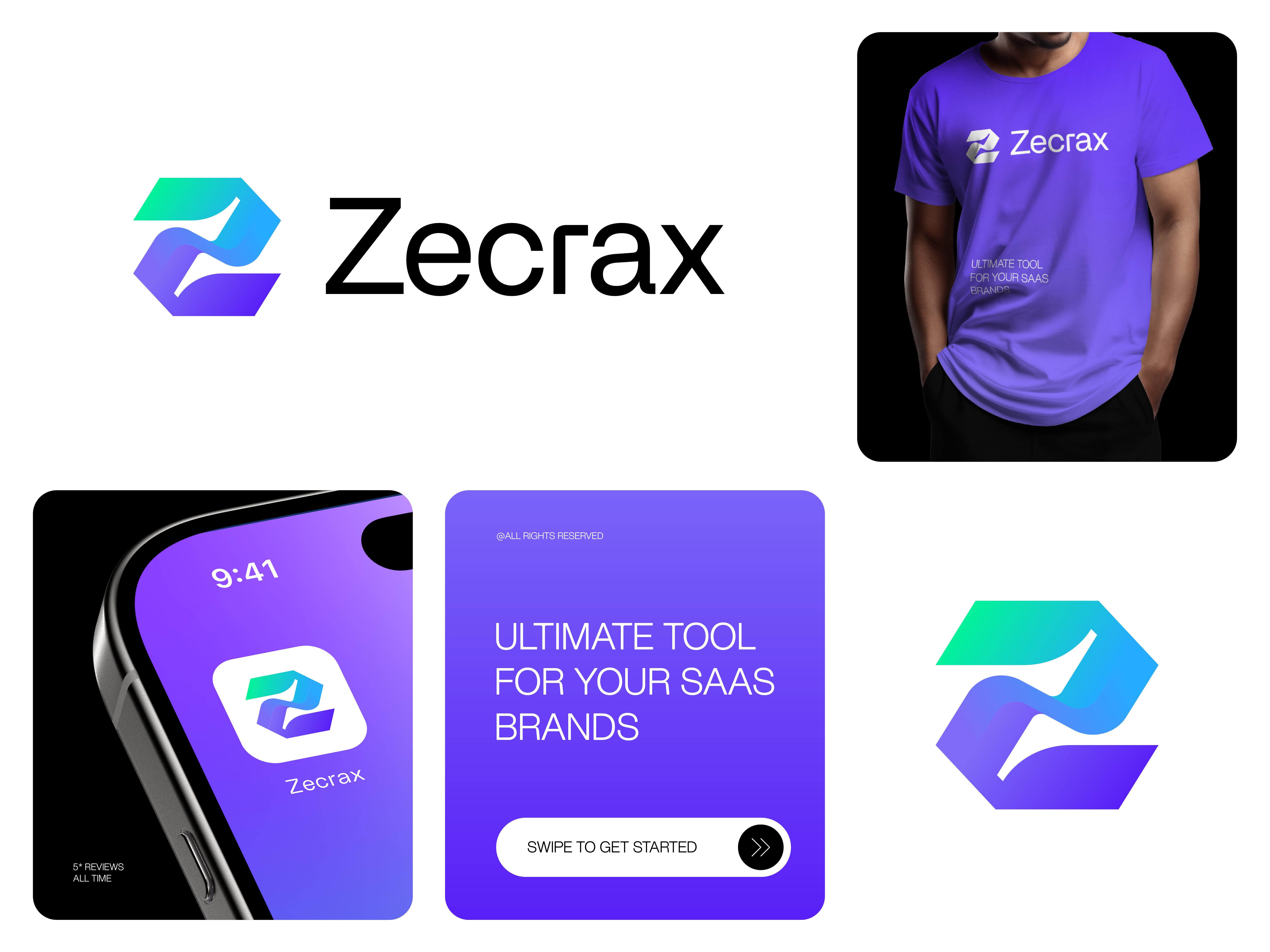 Zecrax Logo Design abstract logo app icon app logo brand identity branding creative logo flow gradient logo icon letter logo logo logomark mark modern logo monogram saas logo symbol visual identity z logo