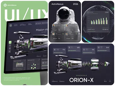 AstroNexus — Spacecraft Mission Control Dashboard ai artificial intelligence b2b control panel dashboard futuristic control innovation interface minimalism product design saas scifi spaceship ui design ux design website