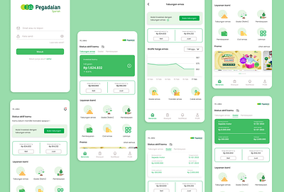 Pegadaian syariah redesign landing page mobile design pegadaian ui user experience user interface