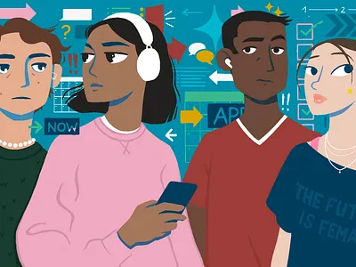 Prospective College Students Are Overwhelmed genz graphic design illustration university