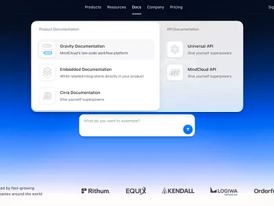 mindcloud design interface landing page marketing site ui user experience user interface ux website