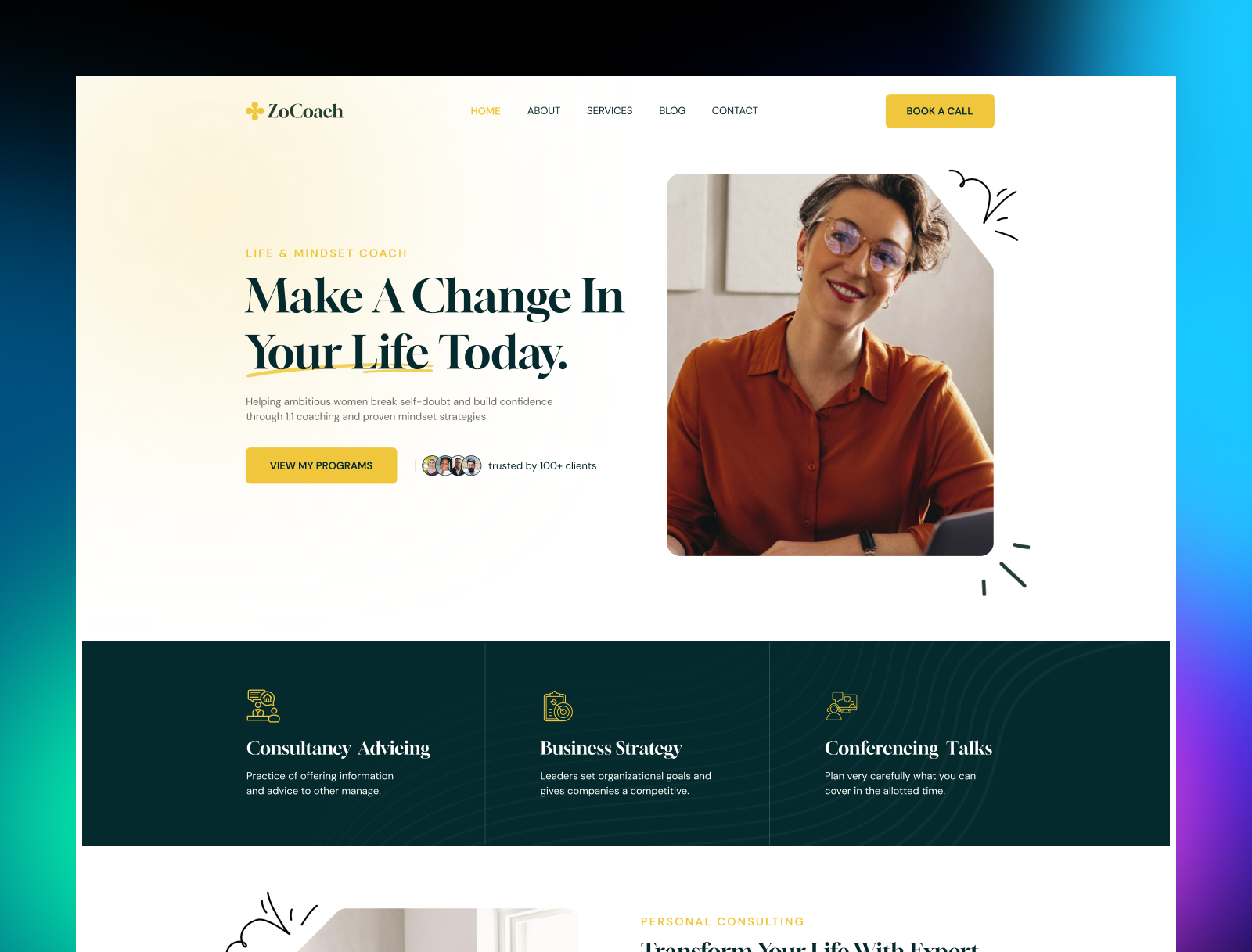 Life Coaching Web Design business consulting career coach coach website coaching website coaching website ui finance coach health wellness coach homepage landing page landing page design life and wellness coach life coach life coach website design life coaching ui ux design ui ux designer ux ui case study web design website design wix studio website