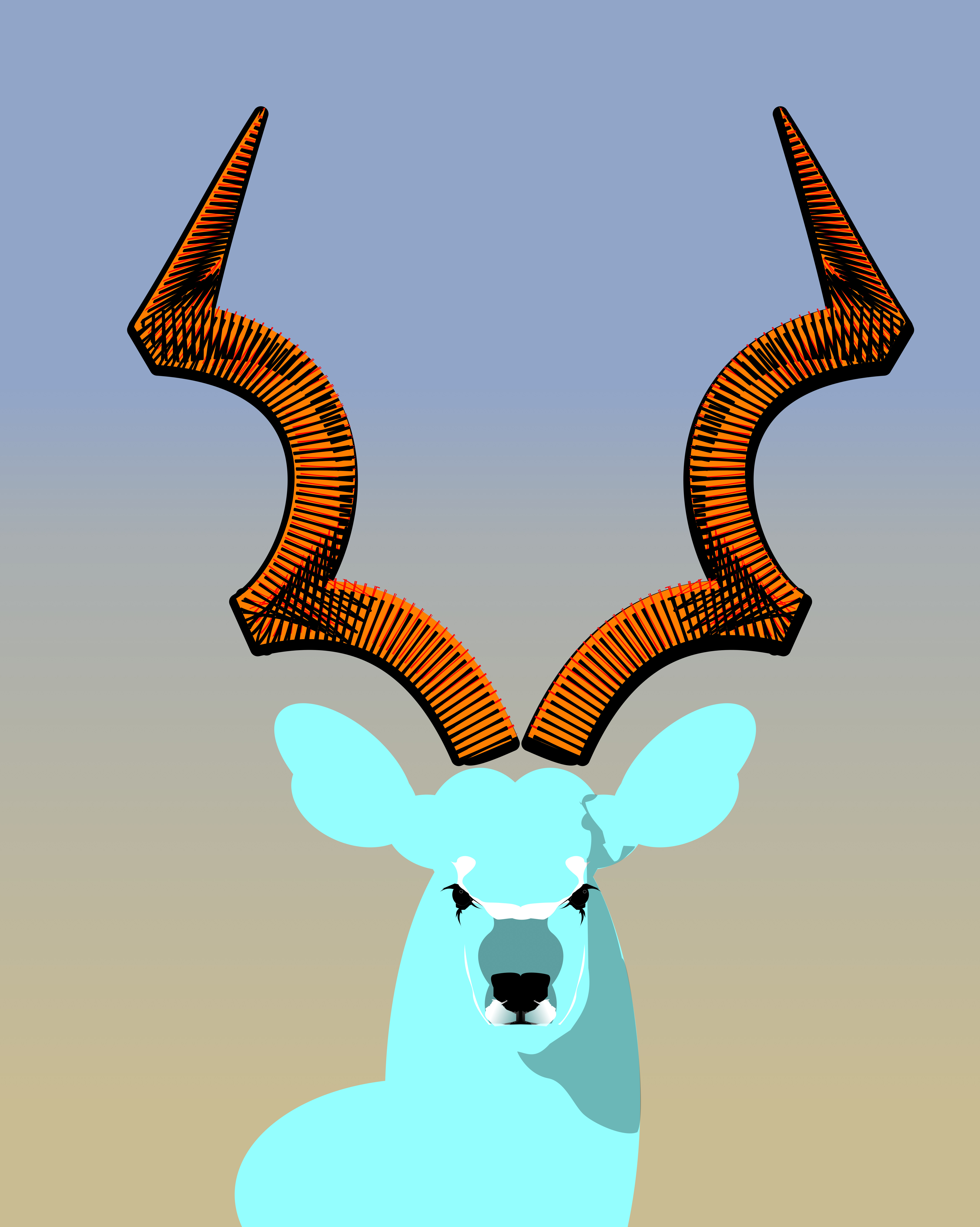 kuuuduuu :: rev #2 illustration kudu shunte88 vector wip