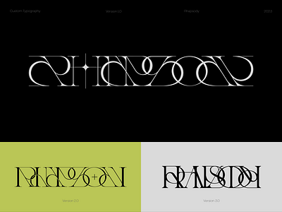 Rhapsody / custom typography custom font graphic design green logo logotype typography wordmark