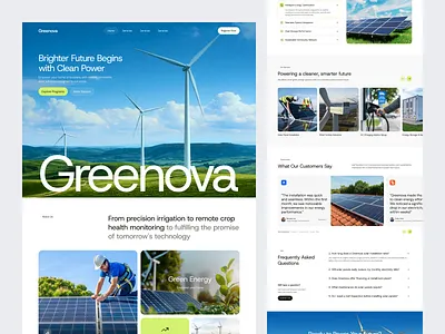 Green Energy Website clean energy landing page climatetech design eco friendly website design environmental website ui design figma template figma uiux green energy green energy website ui landing page design renewable energy renewable energy company website renewable energy platform ui solar wind energy website sustainable energy web design sustainibility ui web design website design