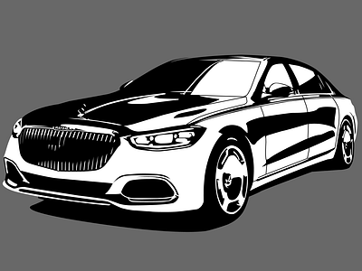Mercedes Maybach in vector automotivedesign carillustration graphic design illustrationart luxary car luxurycars mercedesmaybach ui vectorart vehiclegraphics