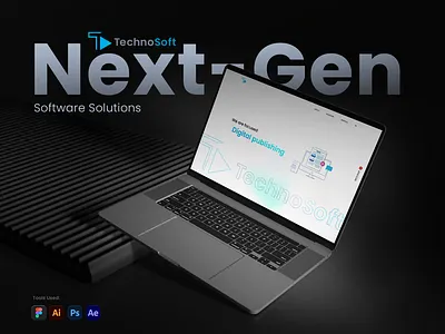 TechnoSoft | Next-Gen Software Solution clean ui corporate web dark mode digital identity landing page mediacraft minimalist web responsive design software house tech web ui ux web design