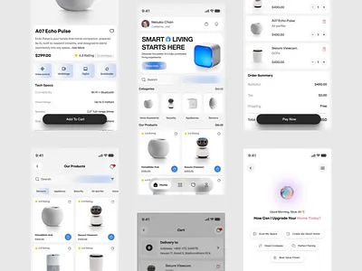 Smarto. Complete Mobile App Experience & UI Gallery appdesign appshowcase conversionoptimization ecommerceapp figmadesign interactiondesign kineticglyph mehbuburrahman minimalist mobileapp motiondesign portfolio productdesign smarthome swisslight techstartup uianimation uiux