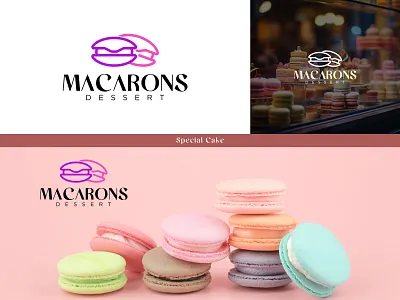 MACARONS app bakery bread cake colorful creative design favicon food graphic design icon illustration logo logo design logotype minimalist modern restaurant social media vector