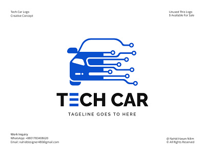 Car Logo, Tech Car Logo, Technology Car Logo Design Vector Icon abstract logo auto detailing logo automotive logo brand identity design branding car logo company logo graphic design letter logo logo logo design minimal logo minimalist logo modern logo tech car logo tech car logo vector tech logo branding tech logo template technology icon technology logo