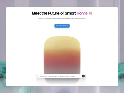 Smarto. AI Smart Home Assistant UI Animation artificialintelligence cleanui conversionoptimization ecommerce figmadesign interactiondesign kineticglyph mehbuburrahman minimalist motiondesign productdesign smarthome swisslight uianimation uiux userexperience userinterface webdesign
