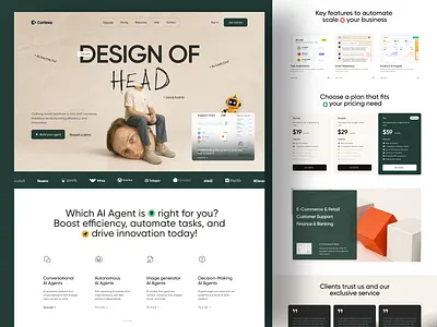 Ai Agent Website Design ai agent ai agent website ai website branding design homepage illustration minimal trending ui uiux uiux design website design