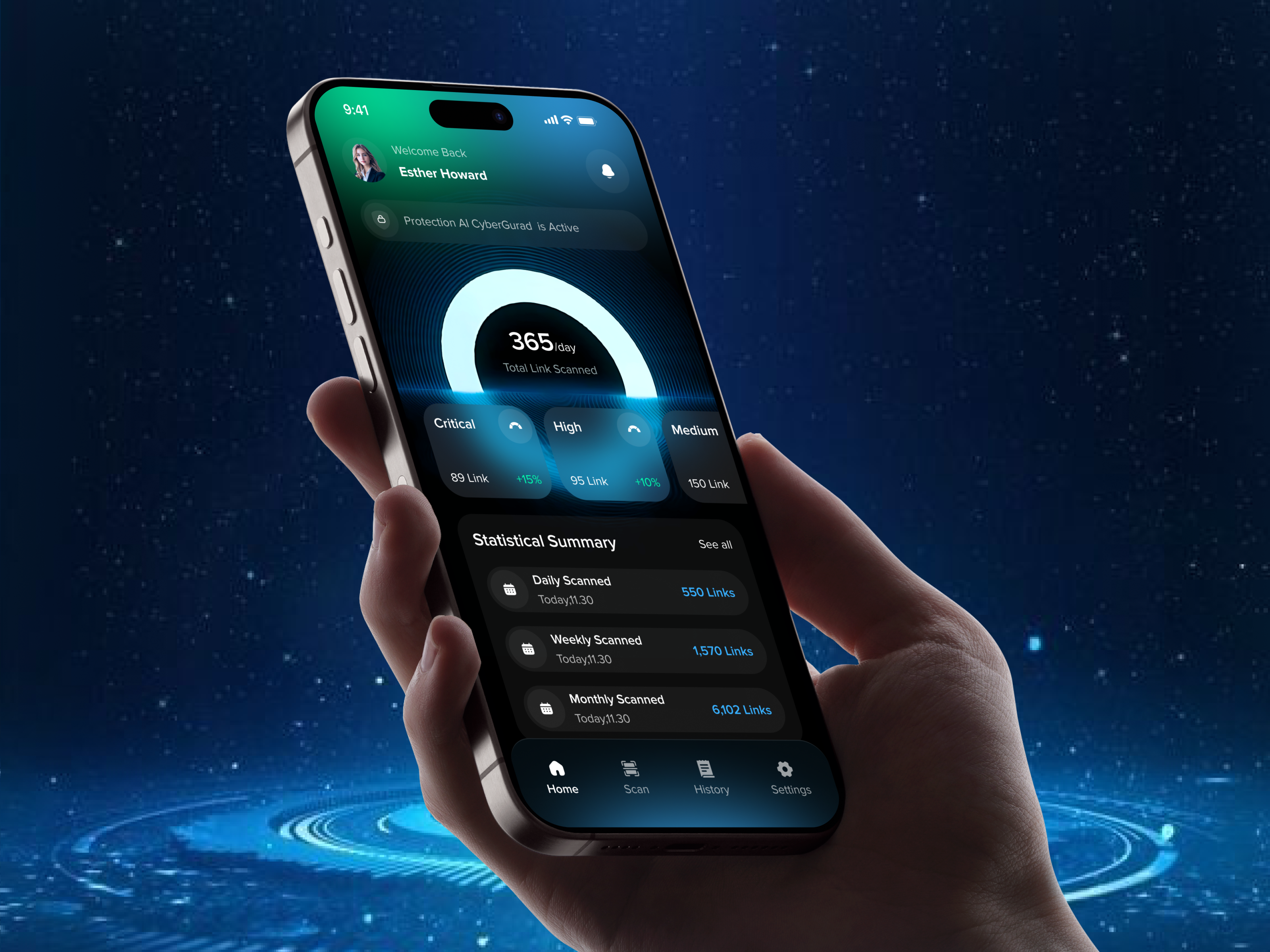 AI Cyber Security Mobile App ai app app design cyber security cybersecurity fintech app glassmorphism iphone mockup mobile mobile app security app ui ux
