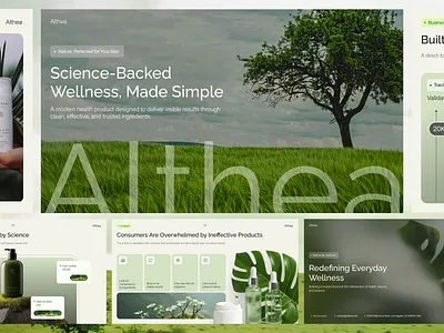 Althea — Wellness Brand Website Exploration creativeui dribbble healthcaredesign landingpage minimaldesign modernwebdesign productdesign uiux visualdesign website websiteinspiration