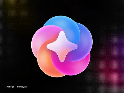 Ai Logo ai ai logo branding clean colorful futuristic glass effects gradient graphic design illustration logo ui vibrant colors