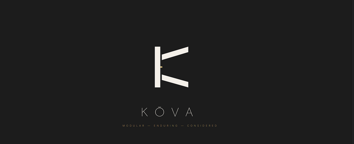 KŌVA — Premium Modular Furniture Logo Direction