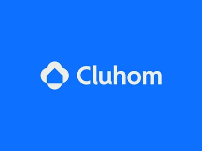 Cluhom bill branding cloud combination logo creative data home house logo logo design real estate saas technology typography