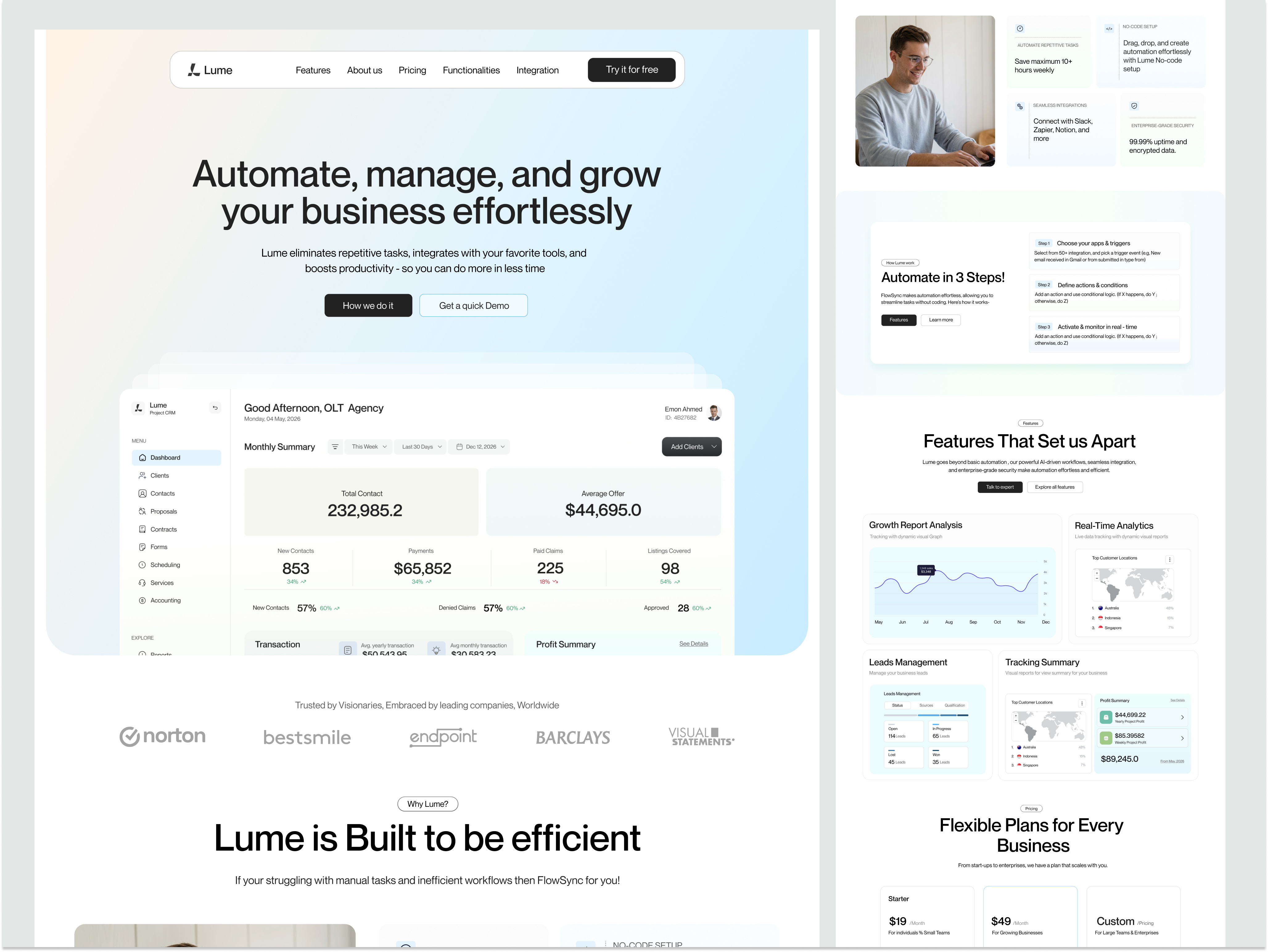 Example of Modern SaaS Website Design