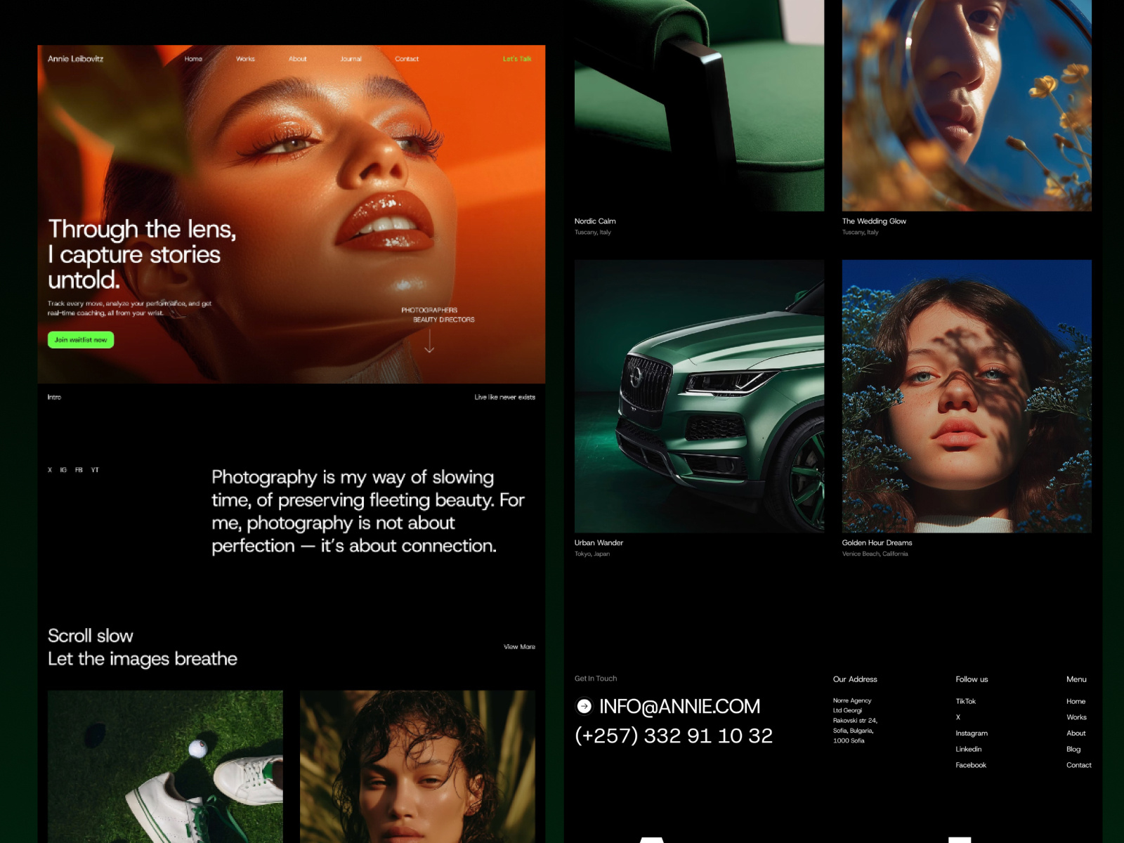 Annie – Photography Portfolio Framer Template