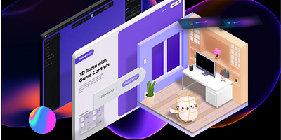 3D Site with Game Controls UI 3d 3d design animation design game illustration spline3d ui typography ui ux