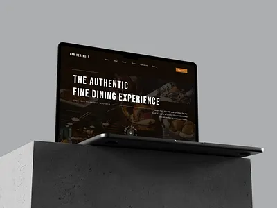 Van Heringen: Fine Dining Restaurant Landing Page appetizer book table booking clean desert eat elegant exquisite cuisine fine dining food home page landing page main course minimal product design restaurant ui design uiux web design website