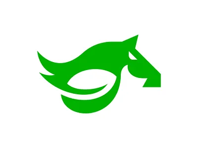 Nature Horse Leaf Logo animal logo branding design graphic design horse leaf logo horse logo illustration leaf logo logo nature logo vector wild logo