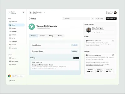 Client Management CRM Dashboard UI/UX Design crm dashboard crm dashboard design customer analytics dashboard customer management dashboard e commerce marketing order history product design saas dashboard sales dashboard uiux ux design web app web app design