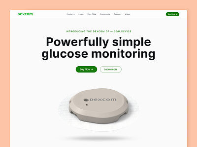 Dexcom G7 - Website cgm dexcom diabetes g7 medical ui ux
