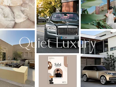 Quiet Luxury — Moodboard Exploration ✨ artdirection brandinspiration creativedirectionn dribble figma luxurybrandinng luxurydesign miniamldesign moodboard quietluxury uiux