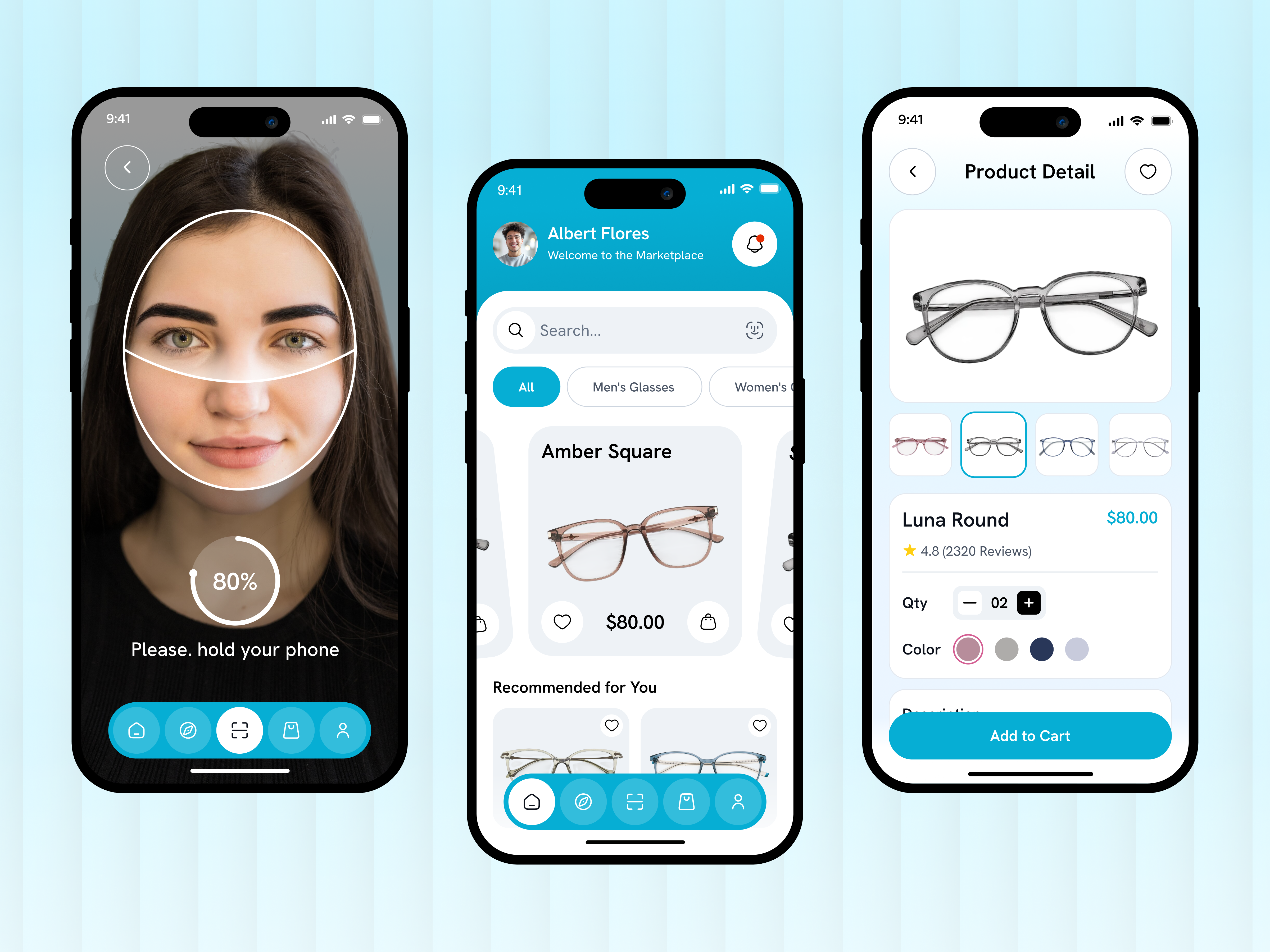 Eyewear E-Commerce Mobile App Design appdesign ecommerceapp eyewearapp eyeweardesign fashiontech glassesapp marketplaceapp mobileappdesign mobileui opticalapp smartshopping