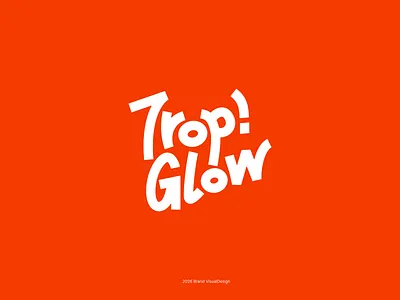 TropiGlow – Custom Wordmark 3d branding cosmic custom type design display font fun glow illustration lettering logo logo design summer tropical typography wordmark