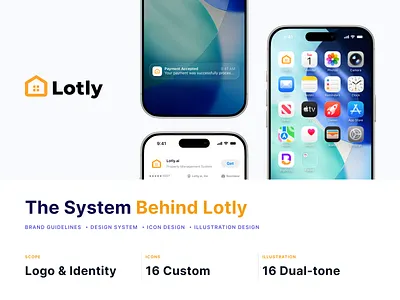 Lotly : Brand Identity & Icon System · From Pixels to Platform brand guidelines brand identity brand strategy color system component library design system design tokens icon design icon system illustration system logo design product branding proptech branding real estate brand saas branding startup branding style guide typography design ui components visual identity