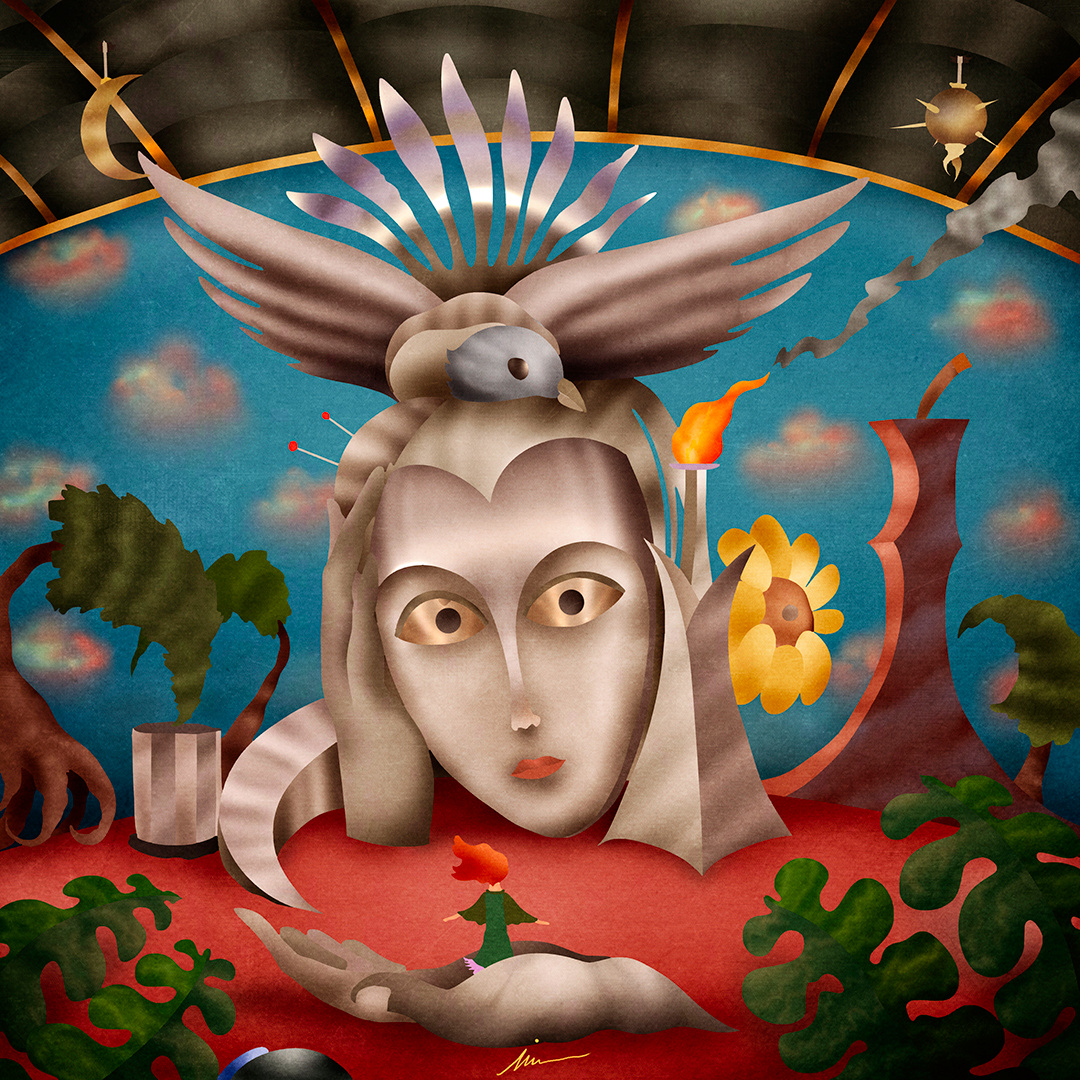 "The last theater" architecture art branding color pencil comic cover design draw dream face illustration liminal space manga music surrealism theater water ink