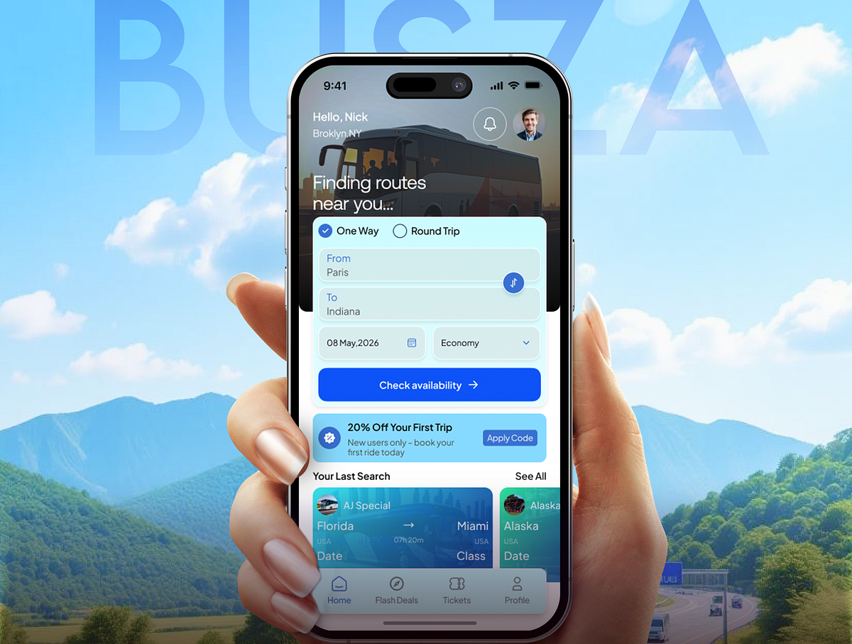 Bus Ticket Booking App Design