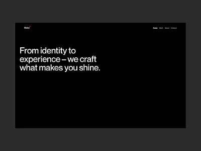 Make – Believe Studio - Website agency agency website animation branding framer studio studio website web web design website