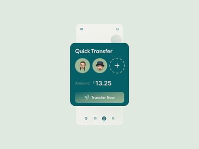 Quick Transfer for Klavier app bank branding design mobile ui ux