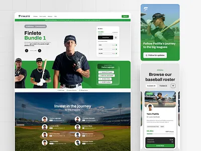 Sports Investment Platform UI – Fintech Experience for Athlete I athlete platform clean ui dashboard ui fintech fintech dashboard investment app mobile app design product design saas platform sports app sports tech startup design ui ux user experience user interface web design