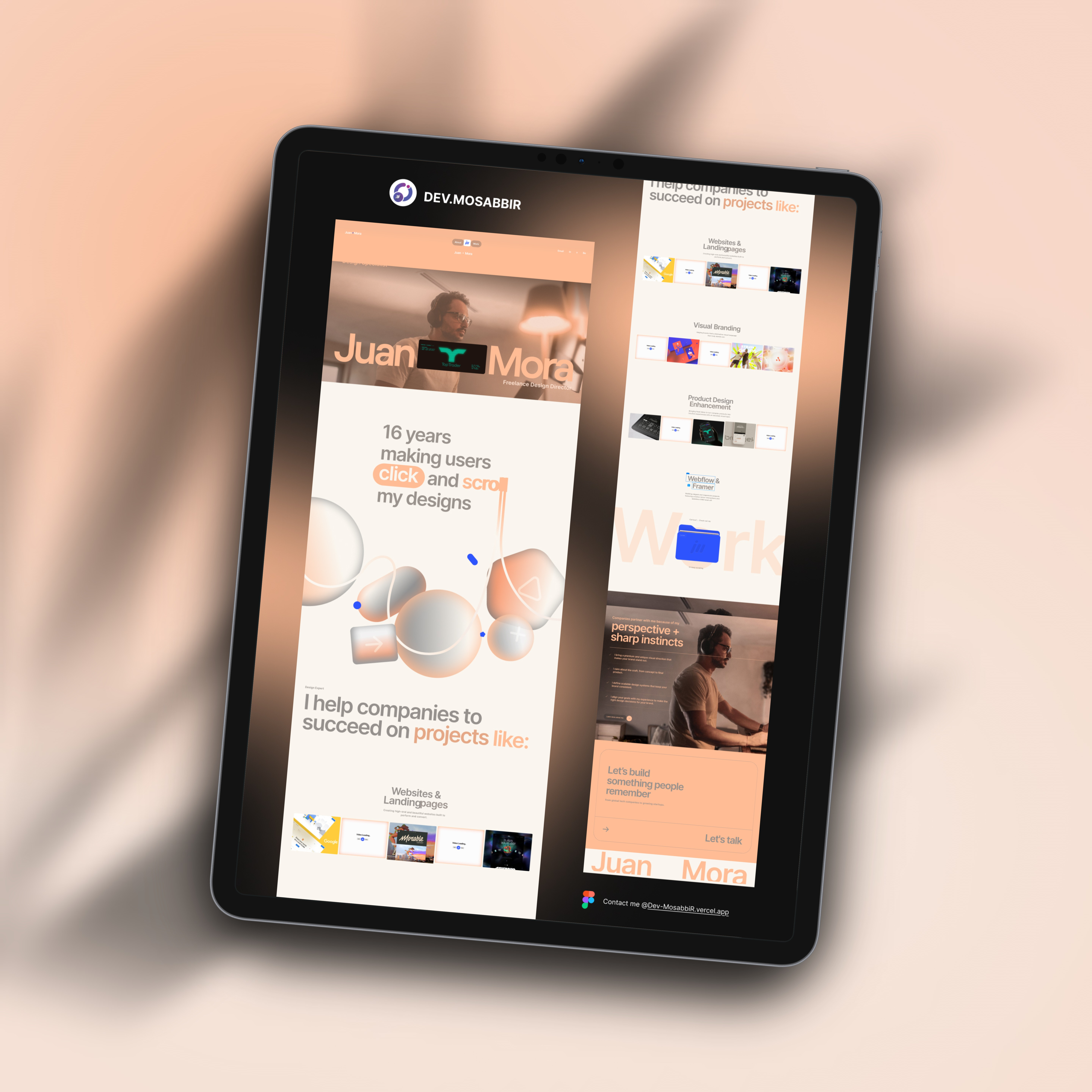 Freelance Design landing page designed by Dev.MosabbiR 3d animation branding dashboard design figma graphic design illustration logo motion graphics page ui ux