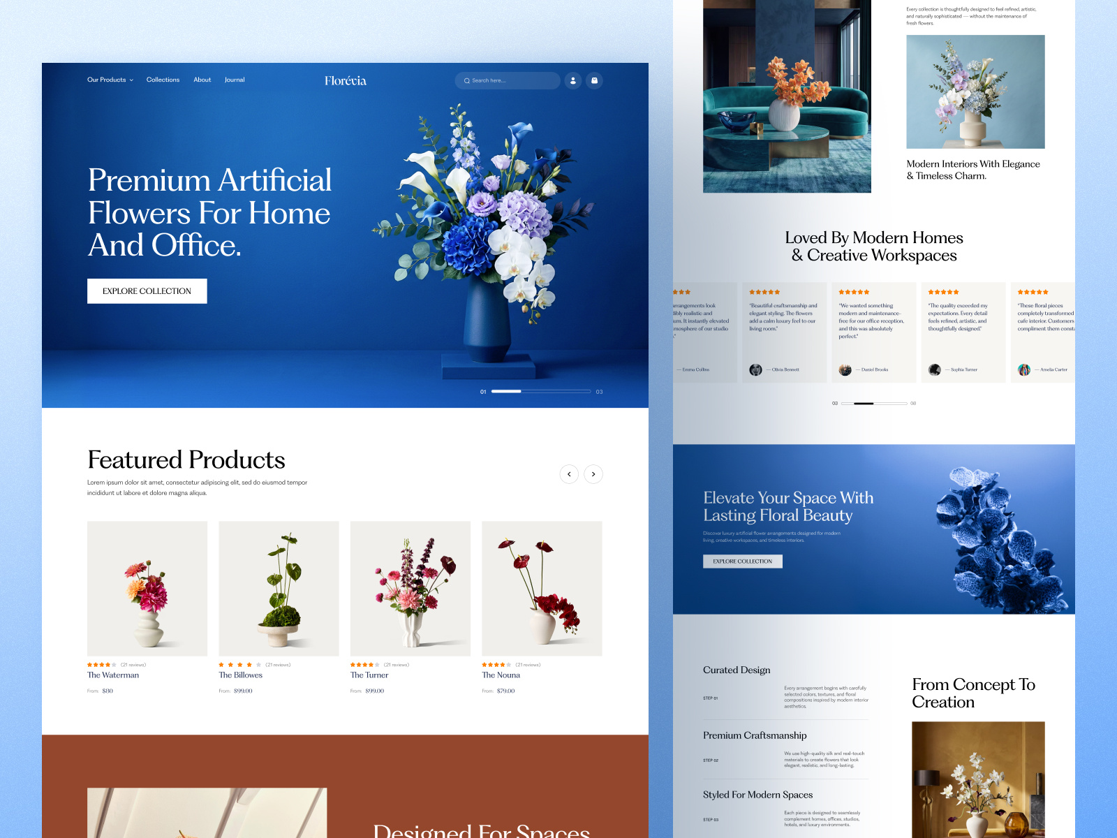 Ecommerce Website | Ecommerce Landing Page artificial flowers e commerce design e commerce landing page ecommerce ecommerce landing page ecommerce website ecommerce website design flower website flower website design online shopping web web design website design