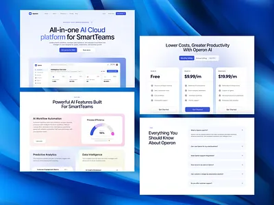 AI Productivity Platform for SmartTeams ai interface product service ui ux web